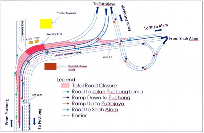 LDP-lane-closure-map