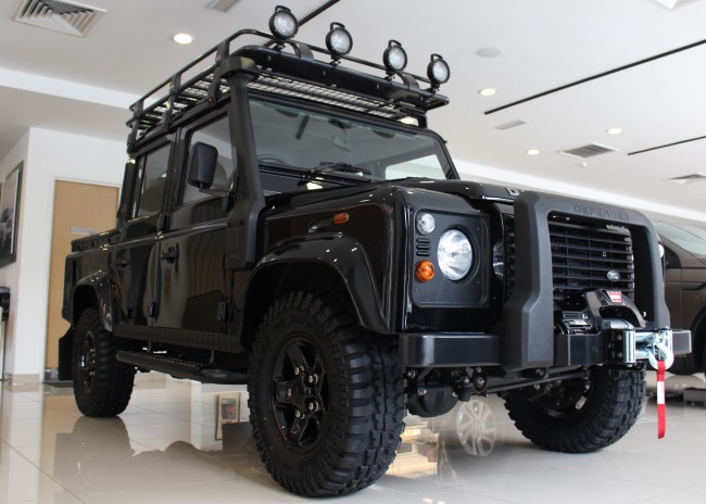 Land Rover Defender Limited Edition finished in Santorini black is transformed into a mean go-anywhere 4X4