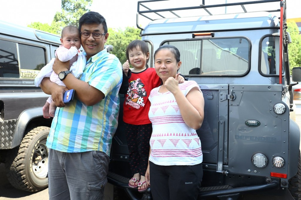 Johorean John Chai brought his wife, 4-month old baby and adorable 3-year old girl for the Landy De Langkawi  convoy